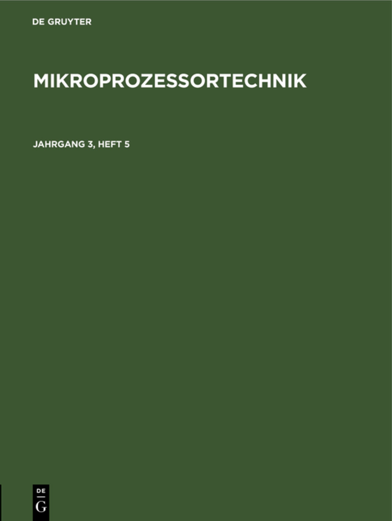 MP. Jahrgang 3, Heft 5